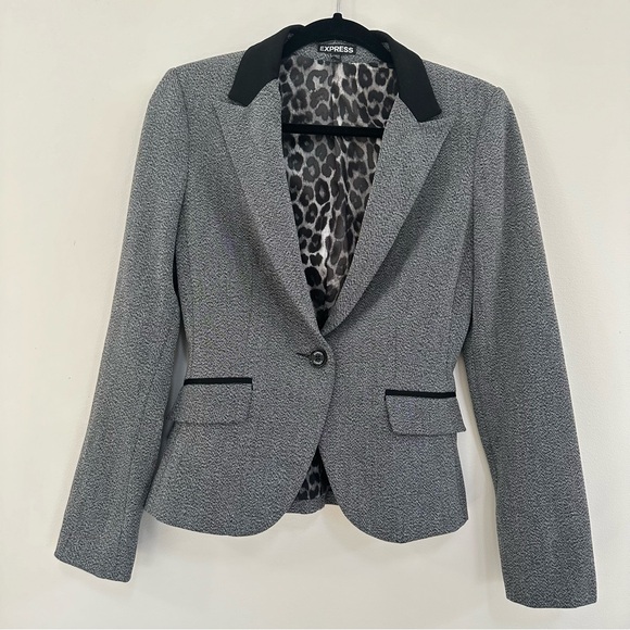Express Skirt Suit Set Blazer Jacket 2 with Pencil Skirt 0 Office Professional - Picture 2 of 16